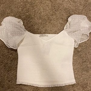 Abercrombie Women's Smocked Flutter Sleeve Top